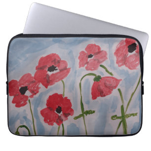 Wild Red Poppies Electronics Bag Laptopschutzhülle