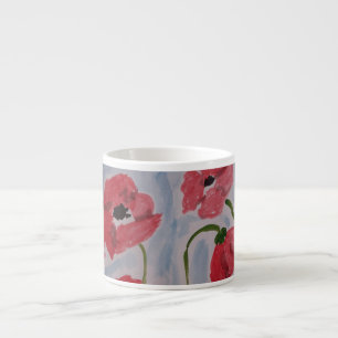 Wild Red Poppies Espressotasse