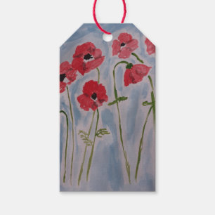 Wild Red Poppies Geschenkanhänger