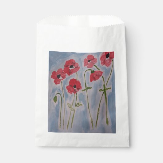 Wild Red Poppies Geschenktütchen (Vorderseite)