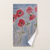 Wild Red Poppies Handtuch Set (Handtuch)