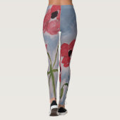 Wild Red Poppies Leggings (Rückseite)