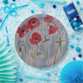 Wild Red Poppies Pappteller (Party)