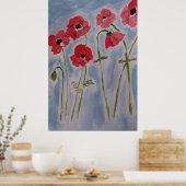 Wild Red Poppies Poster (Küche)