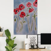 Wild Red Poppies Poster (Heimbüro)