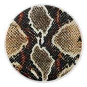 Wild Reptile Muster farbenfrohe Python Schlange Pr Keramikknauf (Vorderseite)