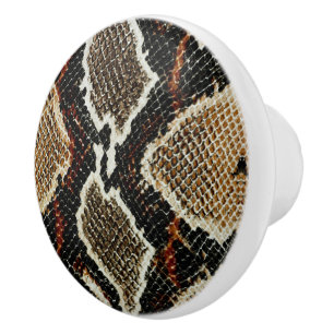 Wild Reptile Muster farbenfrohe Python Schlange Pr Keramikknauf