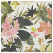 WILD RETREAT Tropischer Hibiskus Floral Stoff (Nahaufnahme)