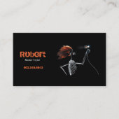 Wild Retro Skeleton Friseurstylist - Visitenkarten Visitenkarte (Vorderseite)
