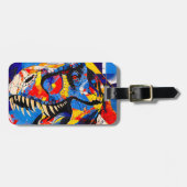 Wild Retro T-rex Dinosaur Fusion Gepäckanhänger (Vorderseite horizontal)