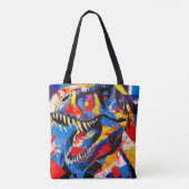 Wild Retro T-rex Dinosaur Fusion Tasche (Rückseite)
