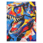 Wild Retro T-rex Dinosaur Fusion Tischdecke (Vorderseite)
