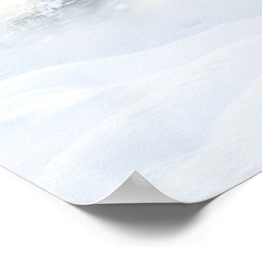 Wild Ride Snowmobile Print Poster (Ecke)