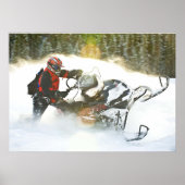 Wild Ride Snowmobile Print Poster (Vorne)