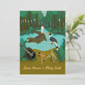 Wild River Crocodile Rock Music Wedding Einladung (Stehend Vorderseite)