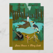 Wild River Crocodile Rock Music Wedding Einladung (Vorne/Hinten)