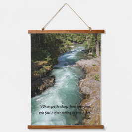 Wild River Rumi Poetry Verse Wandteppich Mit Holzrahmen