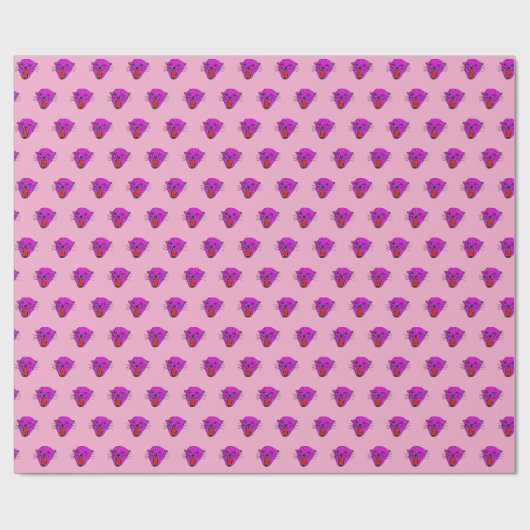 Wild Roar Gift Wrap - Pink Panther Pattern Geschenkpapier (Flach)