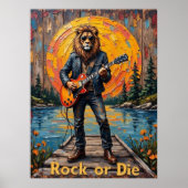 Wild Roar: Gitarre am Wasser Poster (Vorne)