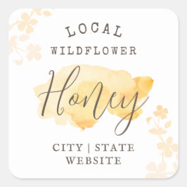 Wild Rohhoney Custom Watercolor Quadratischer Aufkleber