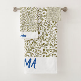 Wild Romantic Field Blue butterflies Badhandtuch Set