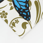 Wild Romantic Field Blue butterflies Fleecedecke (Ecke)