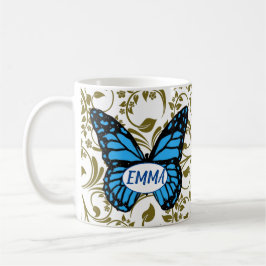 Wild Romantic Field Blue butterflies Kaffeetasse