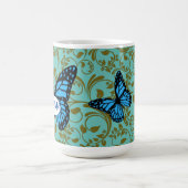 Wild Romantic Field Blue butterflies Kaffeetasse (Mittel)