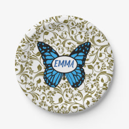 Wild Romantic Field Blue butterflies Pappteller