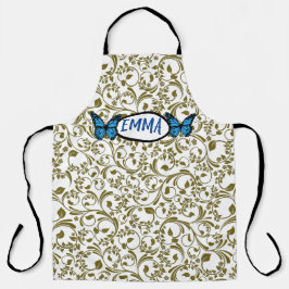 Wild Romantic Field Blue butterflies Schürze