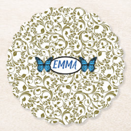 Wild Romantic Field Blue butterflies Untersetzer