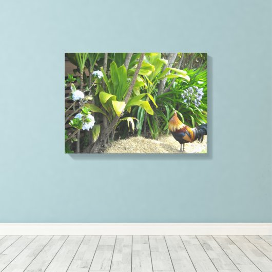 Wild Rooster Leinwanddruck (Insitu (Holzboden))