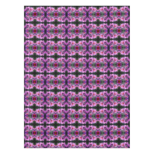 Wild rosa Asters Blume Abstrakt Tischdecke (Vorderseite)