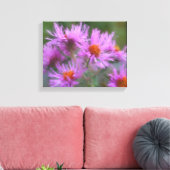 Wild rosa Asters Blume Art Leinwanddruck (Insitu (Wohnzimmer))