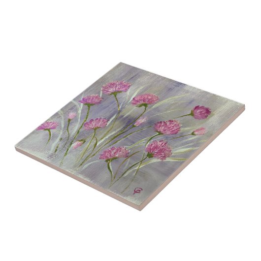 Wild rosa Blume Fliese (Seite)