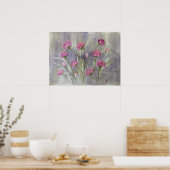 Wild rosa Blume Poster (Küche)