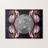 Wild-rosa-farbene Slipper-Orchid-Rahmen hinzufügen Puzzle (Horizontal)