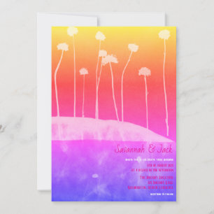 Wild rosa farbenfrohe Einmaligkeit bei Hochzeiten Einladung
