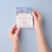 Wild rosa Floral, Floristrische Werbung Flyer (Gruppe)