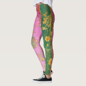 Wild rosa Grunge Damask - Leggings (Links)