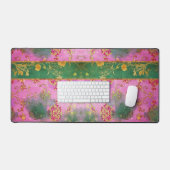 Wild rosa Grunge Damask - Schreibtischmatte (Tastatur & Maus)