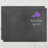 Wild rosa Lila Halbpension Gedecktes Hochzeitsprog (Vorne/Hinten)