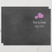 Wild-rosa-Rosen-Halbpension-Hochzeitsprogramm (Vorne/Hinten)