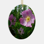 Wild rosa Rosen in Alaska Keramik Ornament (Rechts)