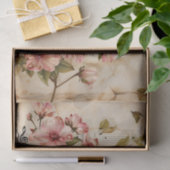 Wild rosa Rosen Vintages Musikblatt Seidenpapier (Geschenk)