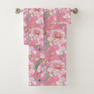 Wild rosa Roses Badetuch Set