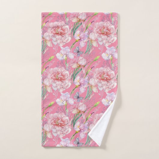 Wild rosa Roses Badetuch Set (Handtuch)