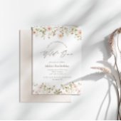 Wild Rose Baby Erstgeburt Einladung