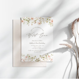 Wild Rose Baby Erstgeburt Einladung