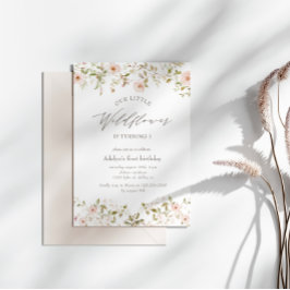 Wild Rose Baby Erstgeburt Einladung